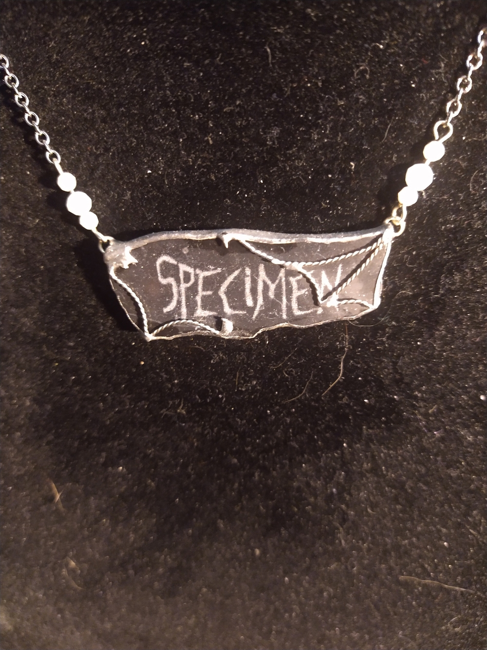SPECIMEN Black Handcrafted Pendant Necklace